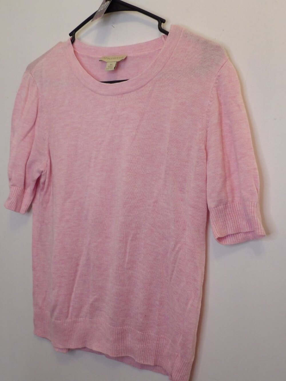 Appleseed, Pink short sleeve blouse (Women's Medium) - Picture 2 of 4